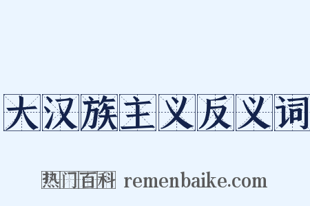 大汉族主义反义词是什么意思的图片
